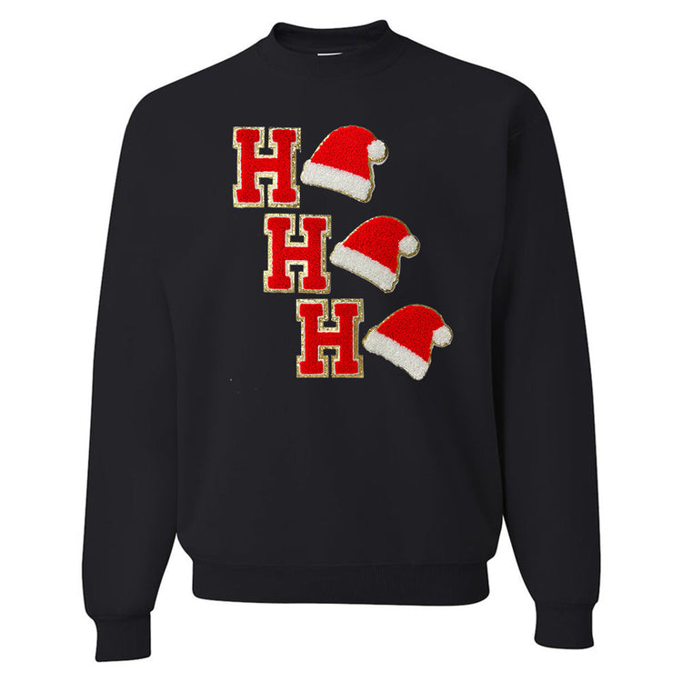 Ho Ho Ho Santa Letter Patch Crewneck Sweatshirt