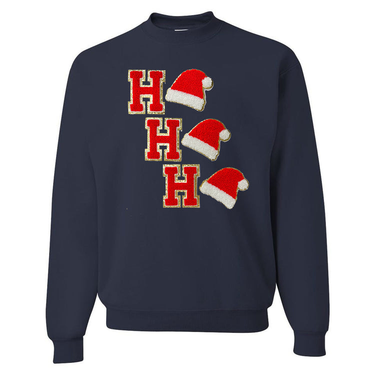 Ho Ho Ho Santa Letter Patch Crewneck Sweatshirt