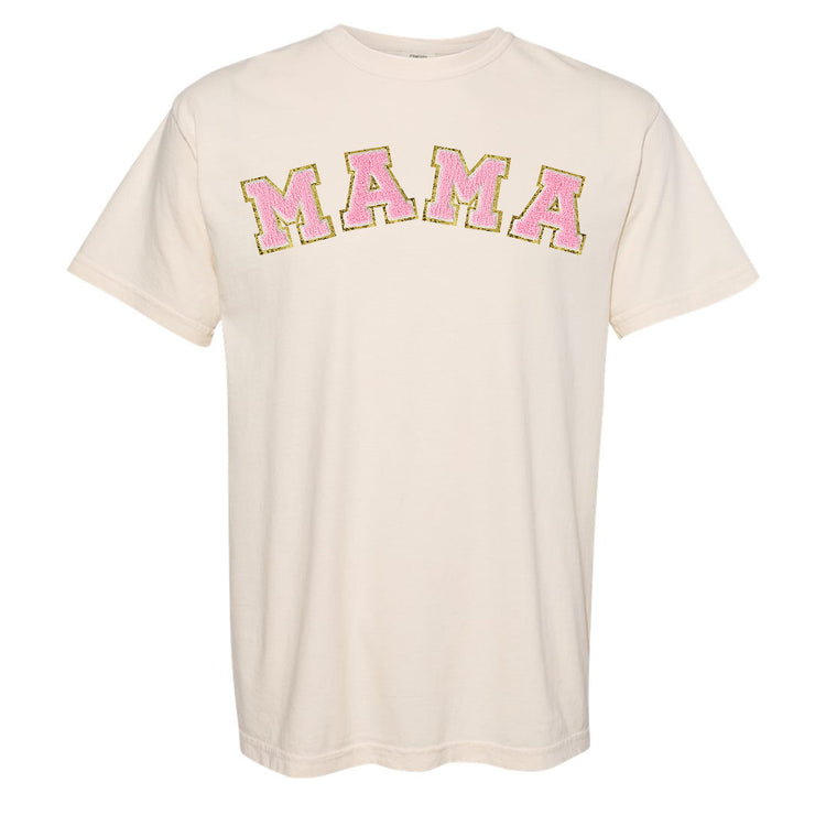 Mama/Mom Letter Patch Comfort Colors T-Shirt