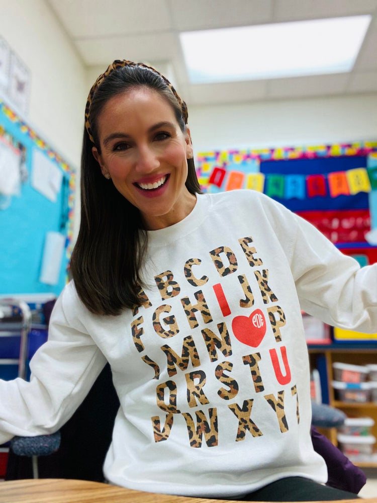 leopard Monogram Teacher