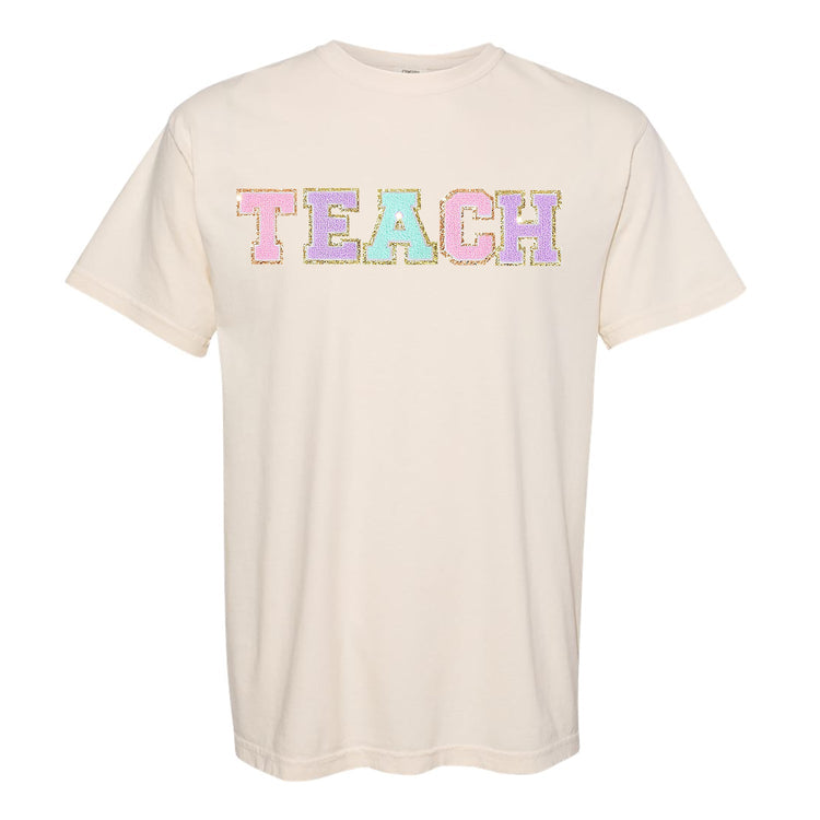 Teach Letter Patch Comfort Colors T-Shirt