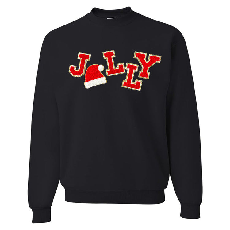 Jolly Santa Letter Patch Crewneck Sweatshirt