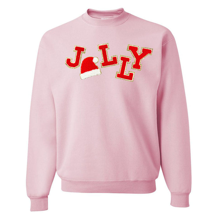 Jolly Santa Letter Patch Crewneck Sweatshirt