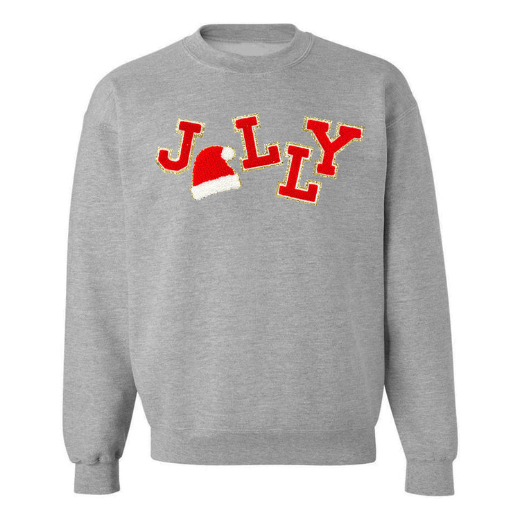 Jolly Santa Letter Patch Crewneck Sweatshirt