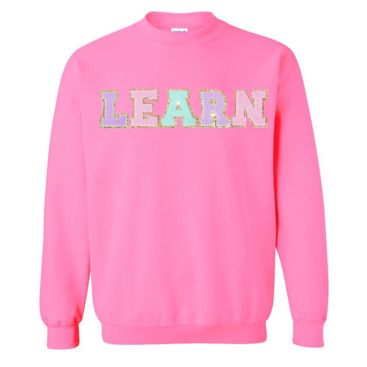 Learn Letter Patch Crewneck Sweatshirt