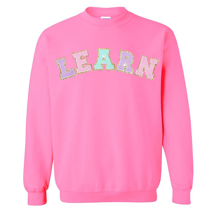 Learn Letter Patch Crewneck Sweatshirt