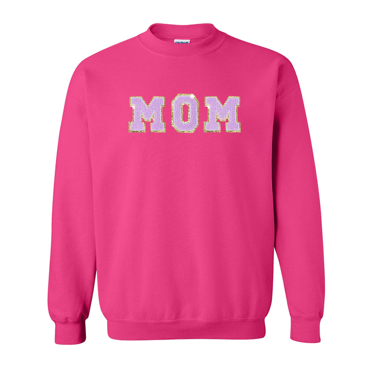 Mama/Mom Letter Patch Crewneck Sweatshirt