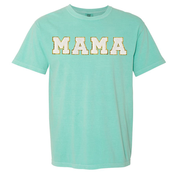 Mama/Mom Letter Patch Comfort Colors T-Shirt