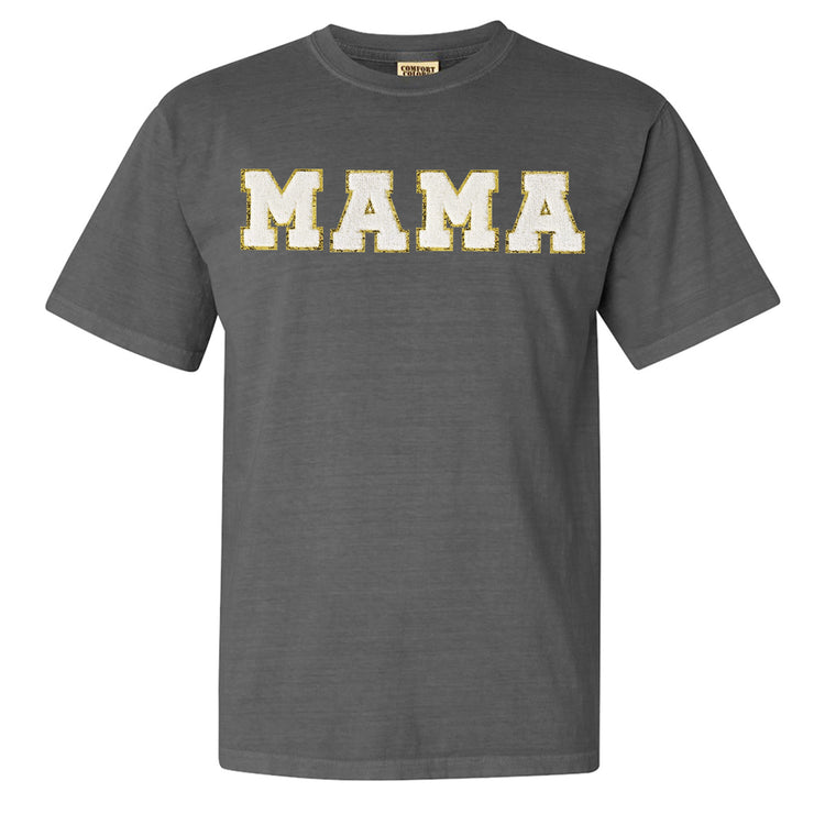 Mama/Mom Letter Patch Comfort Colors T-Shirt
