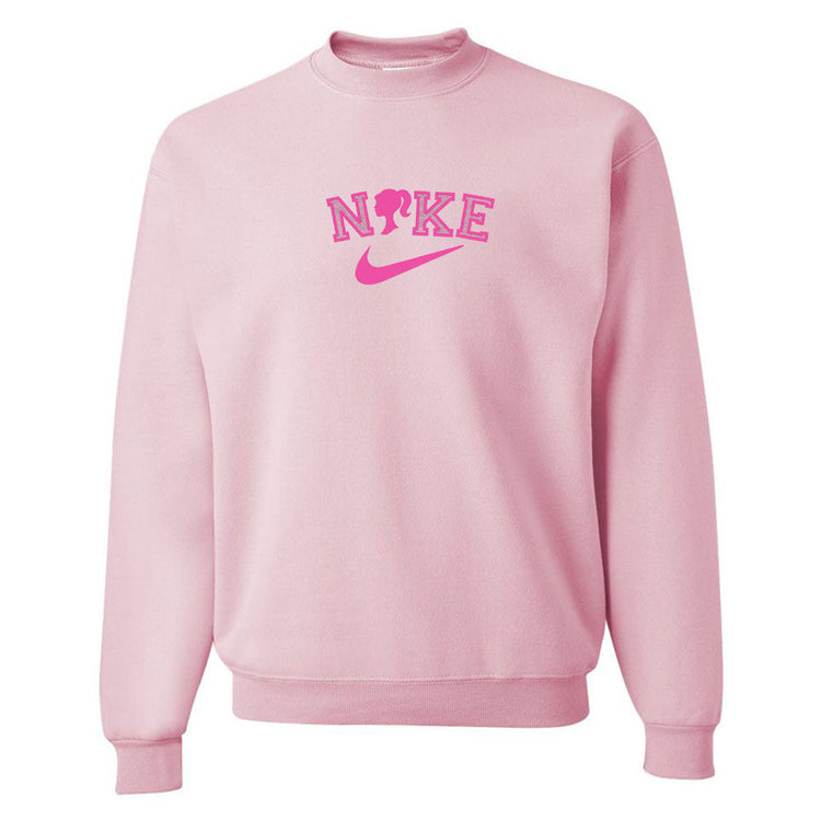 Embroidered Doll Check Sweatshirt