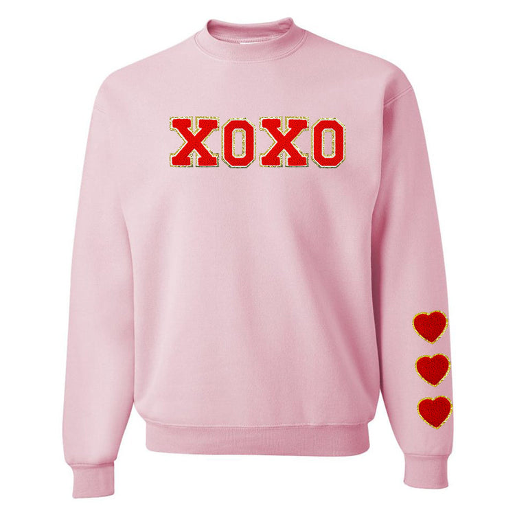 XOXO Red Letter Patch Crewneck Sweatshirt