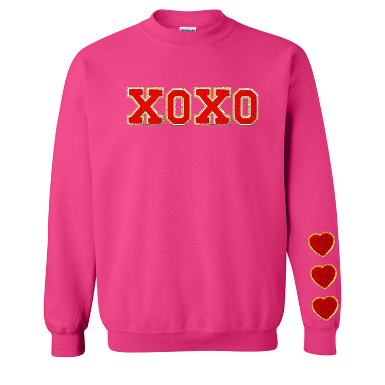 XOXO Red Letter Patch Crewneck Sweatshirt