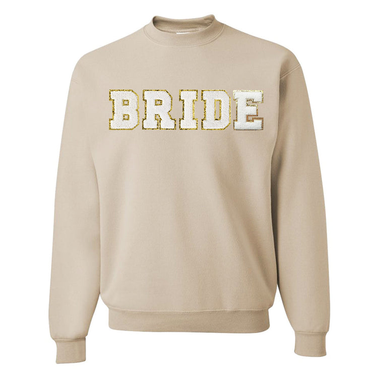 Wifey/Bride Letter Patch Crewneck Sweatshirt