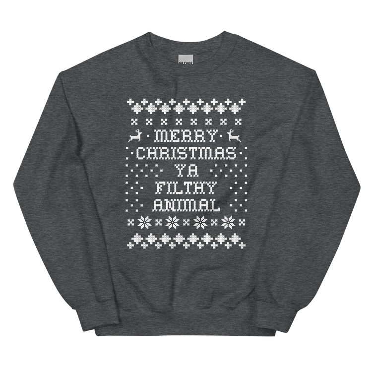 'Merry Christmas Ya Filthy Animal' Crewneck Sweatshirt
