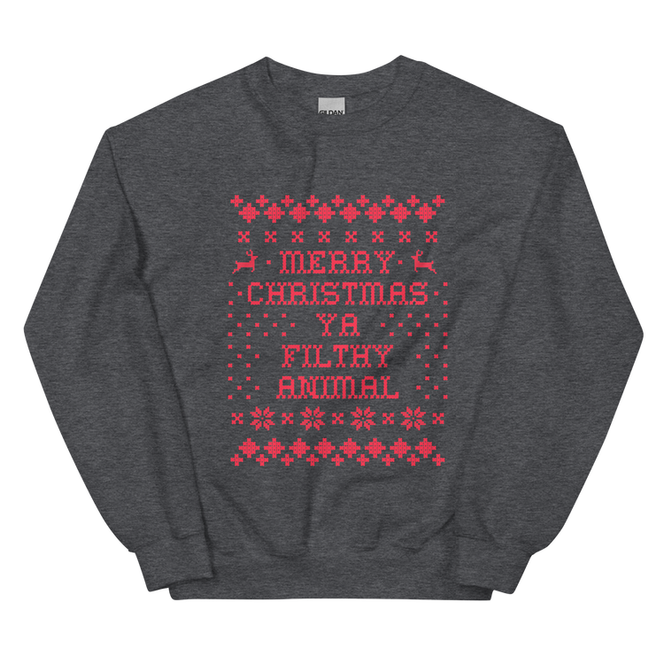 'Merry Christmas Ya Filthy Animal' Crewneck Sweatshirt