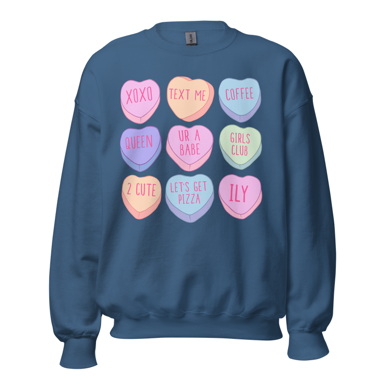 Candy Hearts Crewneck Sweatshirt