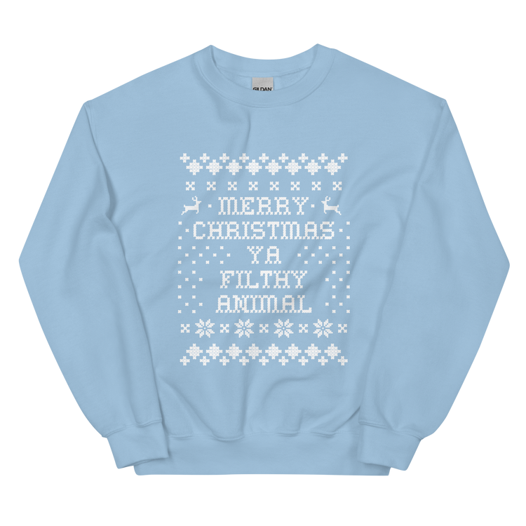 'Merry Christmas Ya Filthy Animal' Crewneck Sweatshirt