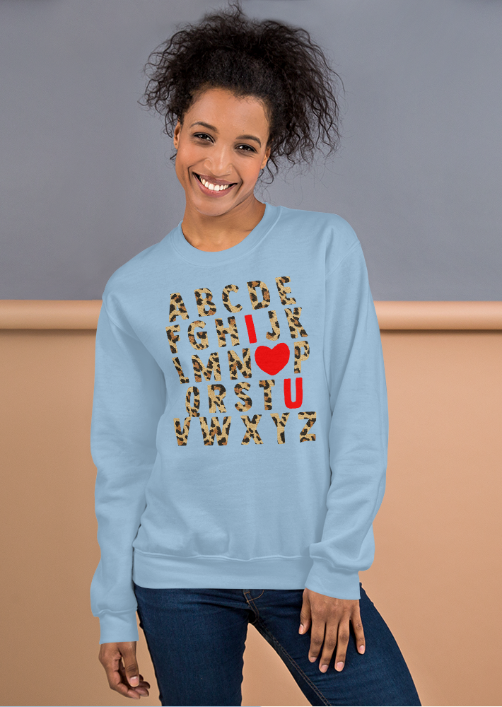 Teacher 'ABC Leopard Love' Sweatshirt