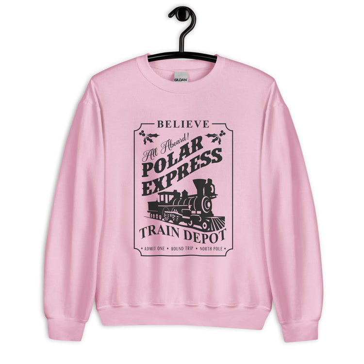 'Polar Express Train Depot' Crewneck Sweatshirt