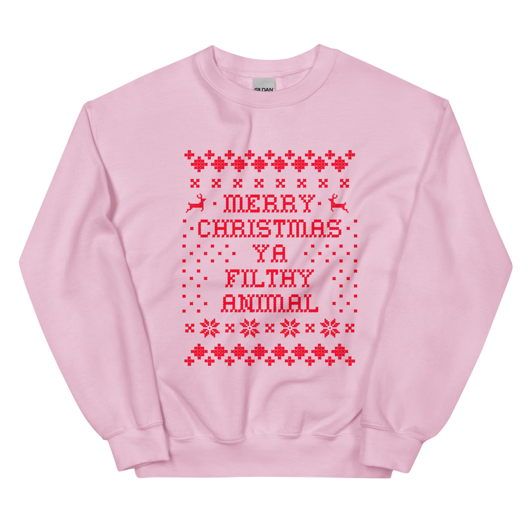 'Merry Christmas Ya Filthy Animal' Crewneck Sweatshirt