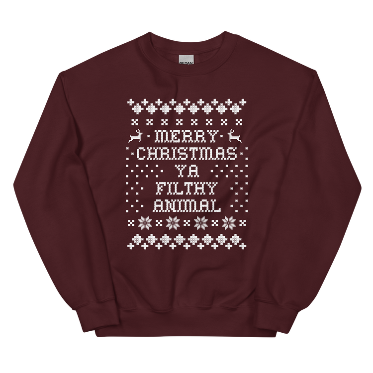 'Merry Christmas Ya Filthy Animal' Crewneck Sweatshirt