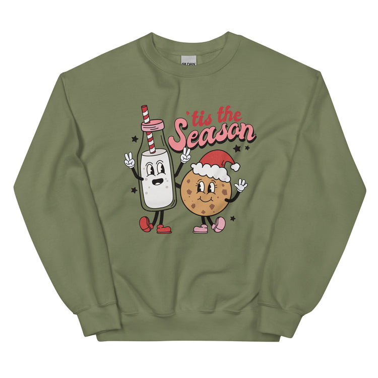 'Tis The Season 'Milk & Cookies' Crewneck Sweatshirt