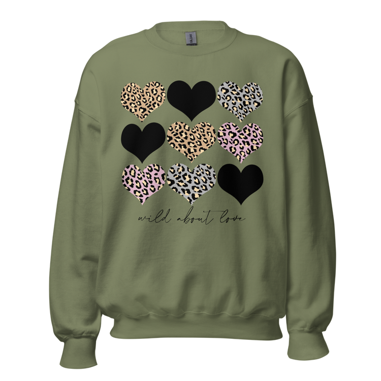 Leopard Print 'Wild About Love' Sweatshirt