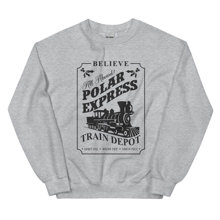 'Polar Express Train Depot' Crewneck Sweatshirt
