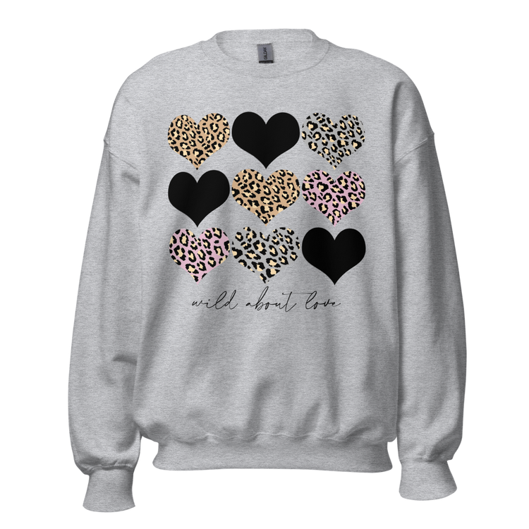 Leopard Print 'Wild About Love' Sweatshirt
