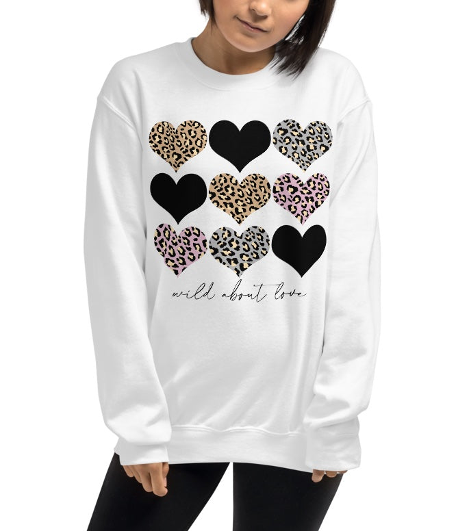 Leopard Print 'Wild About Love' Sweatshirt