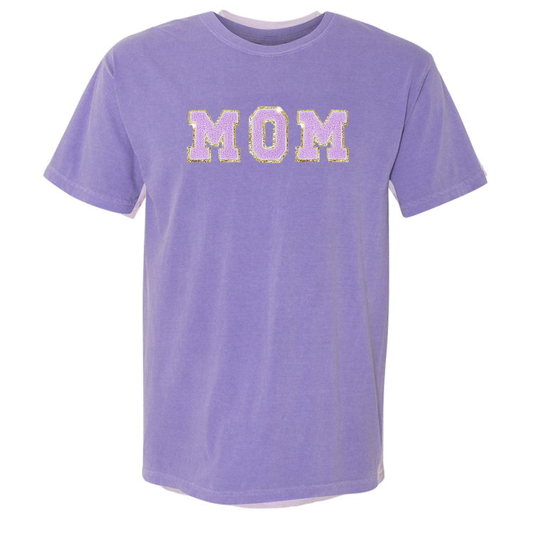 Mama/Mom Letter Patch Comfort Colors T-Shirt