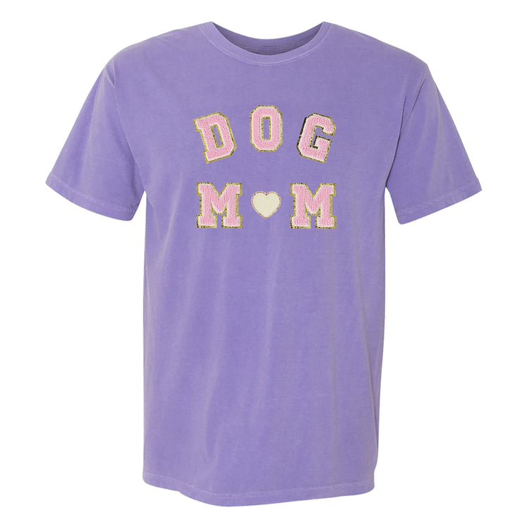 Dog Mom Letter Patch Comfort Colors T-Shirt
