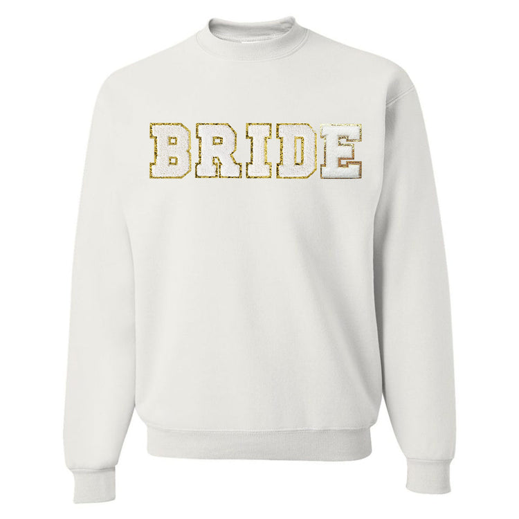 Wifey/Bride Letter Patch Crewneck Sweatshirt