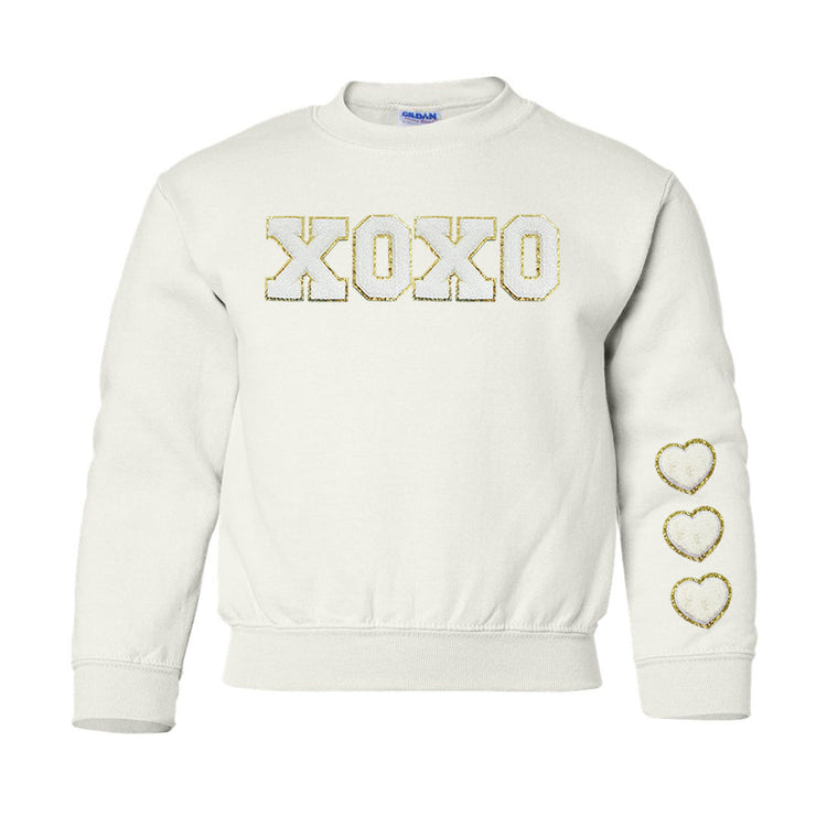 Kids XOXO White Letter Patch Crewneck Sweatshirt