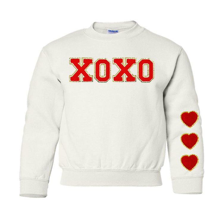 Kids XOXO Red Letter Patch Crewneck Sweatshirt