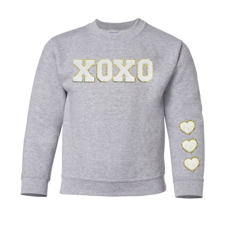 Kids XOXO White Letter Patch Crewneck Sweatshirt