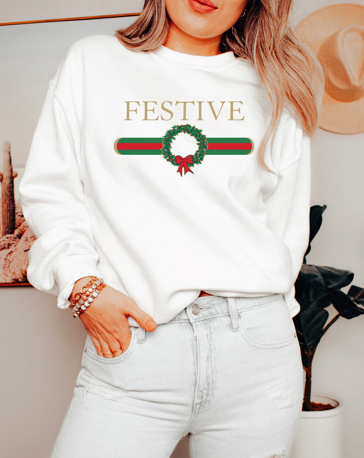 Festive Designer Crewneck Sweatshirt