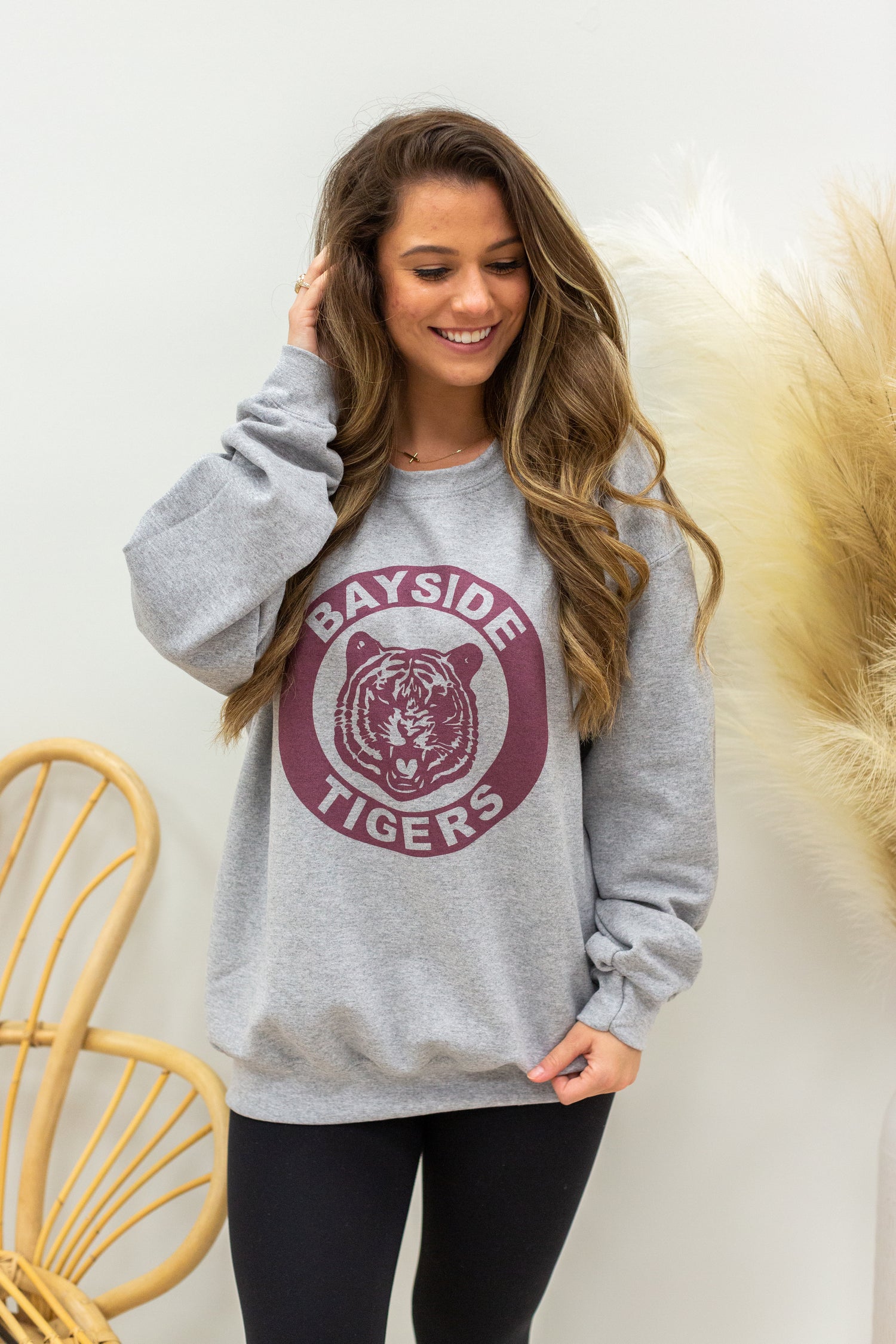 Crewneck Bayside Sweater Bayside Tigers Crewneck Sweatshirt