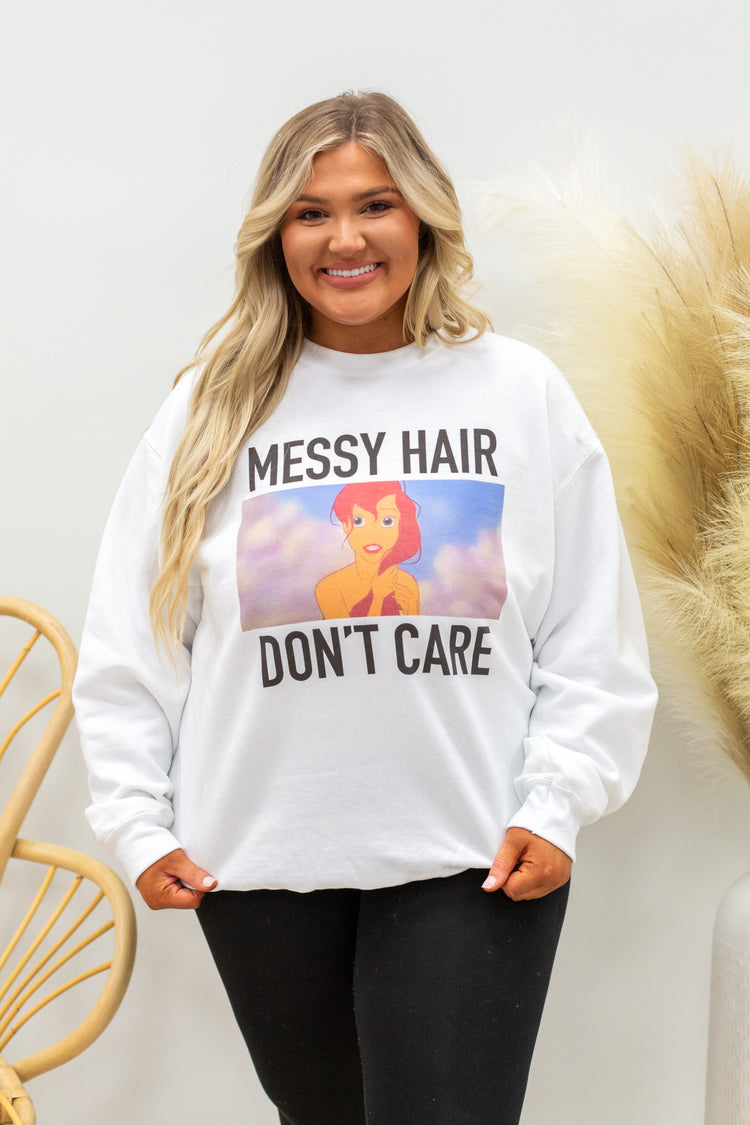 Messy Hair Crewneck Sweatshirt