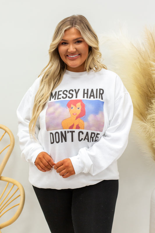 Messy Hair Crewneck Sweatshirt