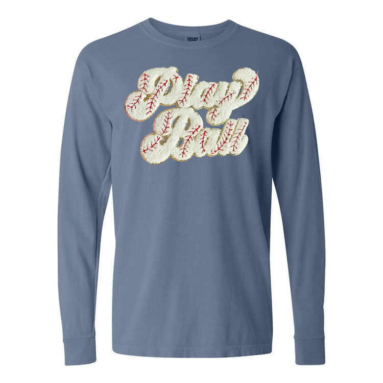 Play Ball Letter Patch Long Sleeve T-Shirt