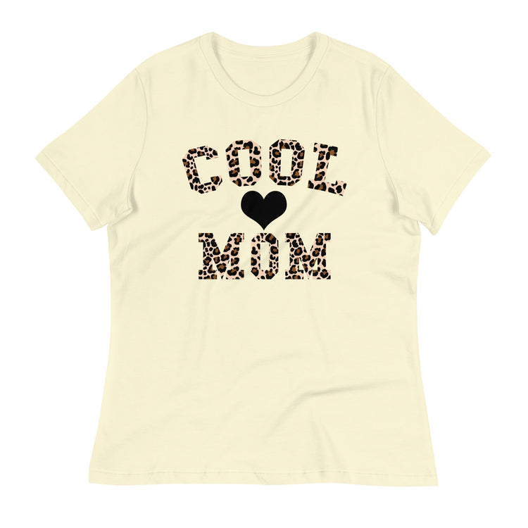 Cool Mom leopard print womens relaxed tee