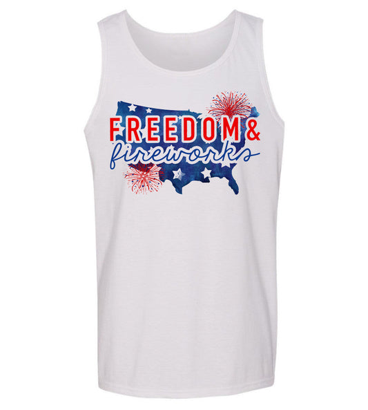 Ladies 4th of July Summer Tank Top