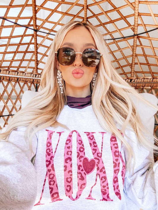 Leopard XOXO Crewneck Sweatshirt
