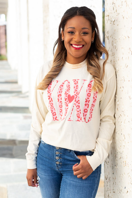 Leopard XOXO Long Sleeve T-Shirt