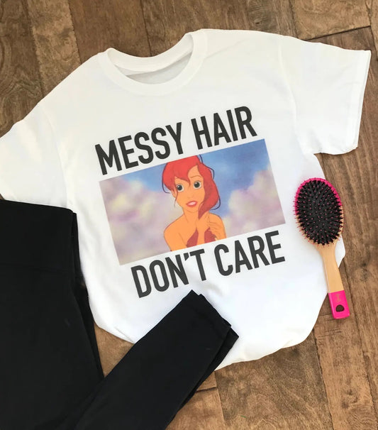 Messy Hair Basic Tee