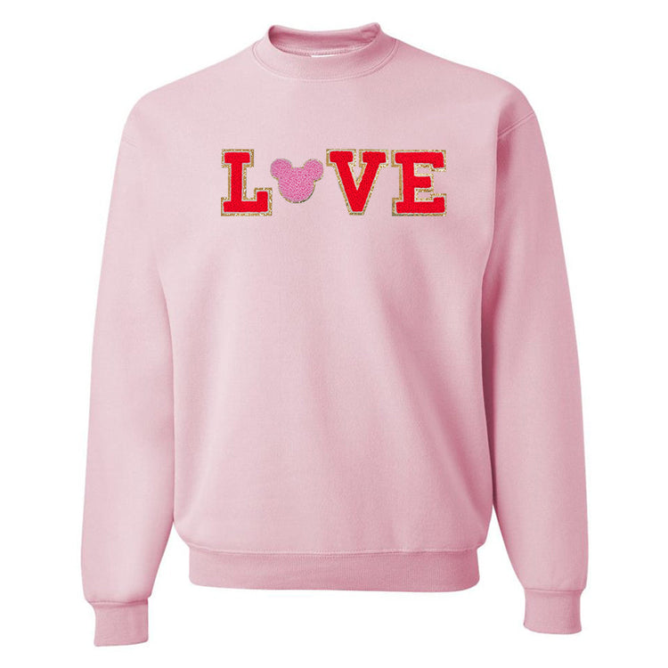 Mickey Love Letter Patch Crewneck Sweatshirt
