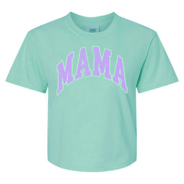Distressed Varsity Mama Boxy T-Shirt