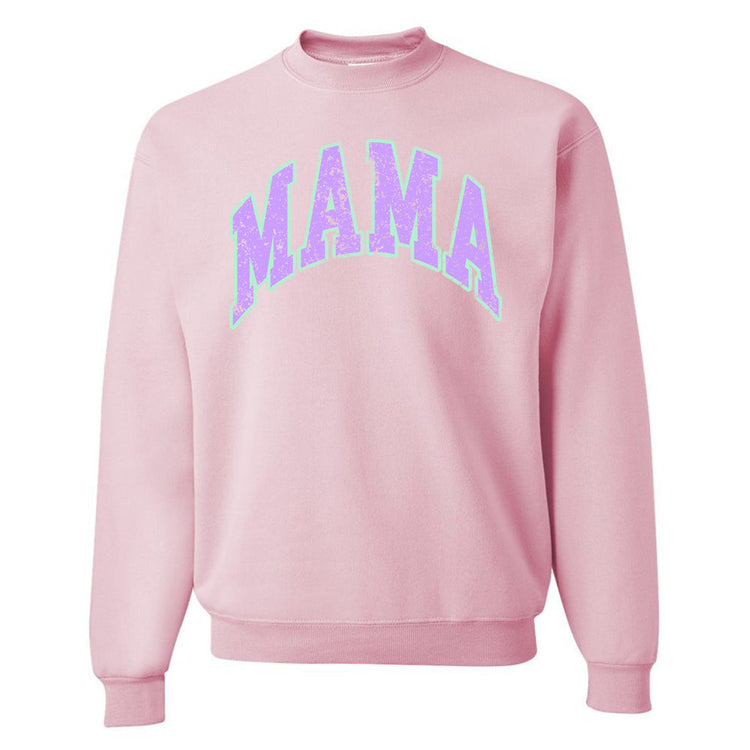 Distressed Varsity Mama Crewneck Sweatshirt