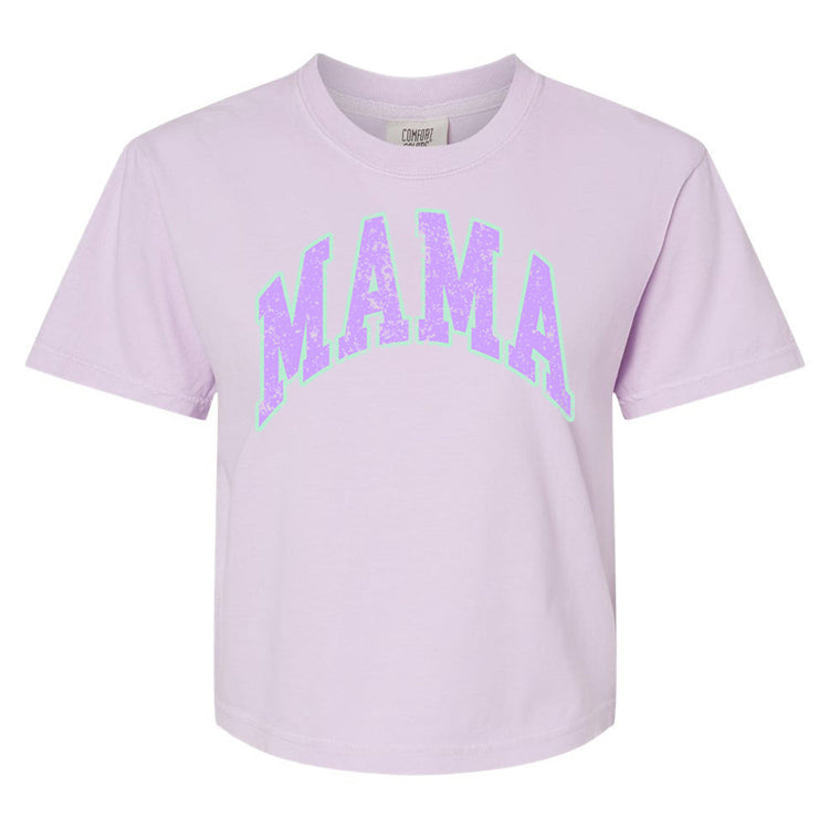 Distressed Varsity Mama Boxy T-Shirt
